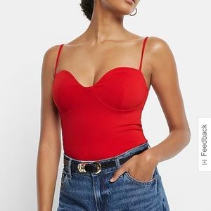 NWOT Body Contour High Compression Bustier Bodysuit With Bra Cups